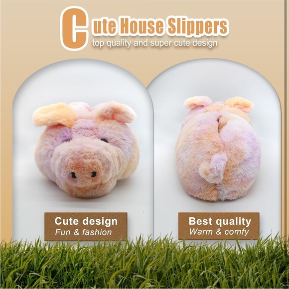 Piggy Plush Slippers - Picture 4 of 5